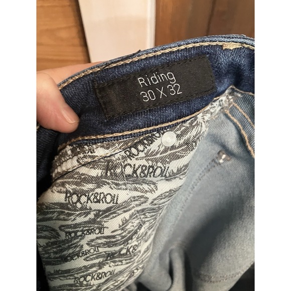 Rock n Roll Womens Jeans Riding Size 30 X 32 Boot Cut Denim Cowgirl - Picture 8 of 11